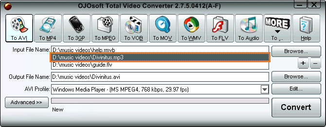 Change output name/output folder