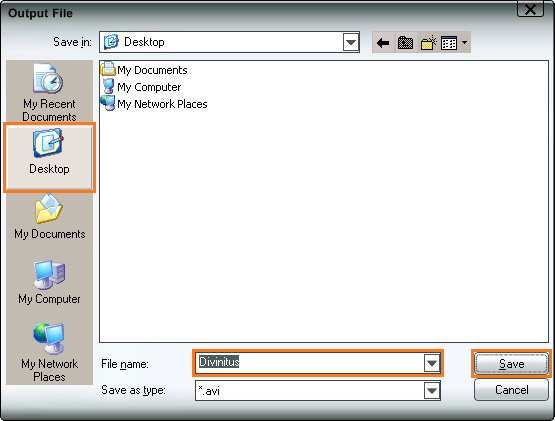 how to change the output file name and the output folder