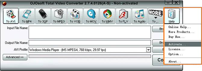 How to activate OJOsoft Products