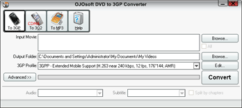 OJOsoft DVD to 3GP Converter