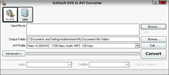 OJOsoft DVD to AVI Converter