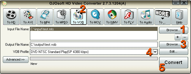 MTS to VOB converter - Convert MTS to VOB